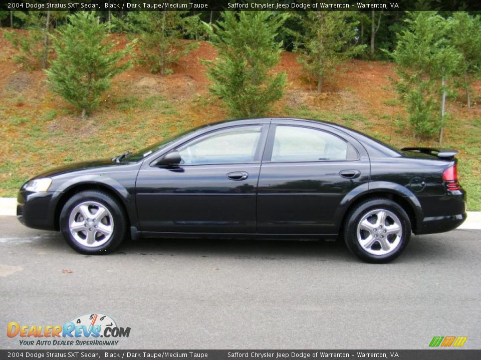 2004 Dodge Stratus SXT Sedan Black / Dark Taupe/Medium Taupe Photo #8