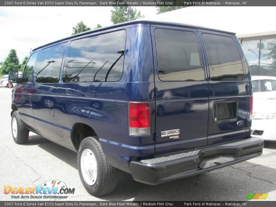 2007 Ford E Series Van E350 Super Duty XL Passenger Dark Blue Pearl Metallic / Medium Flint Grey Photo #4