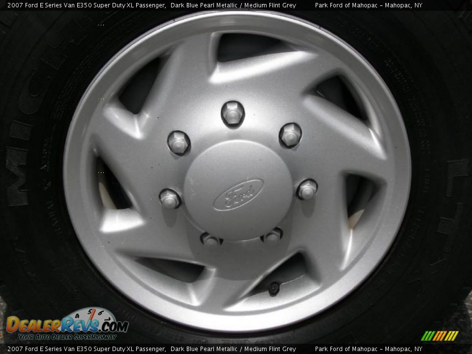 2007 Ford E Series Van E350 Super Duty XL Passenger Dark Blue Pearl Metallic / Medium Flint Grey Photo #14