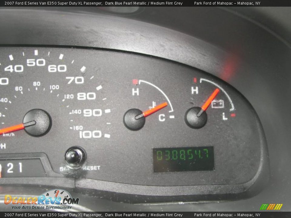 2007 Ford E Series Van E350 Super Duty XL Passenger Dark Blue Pearl Metallic / Medium Flint Grey Photo #16