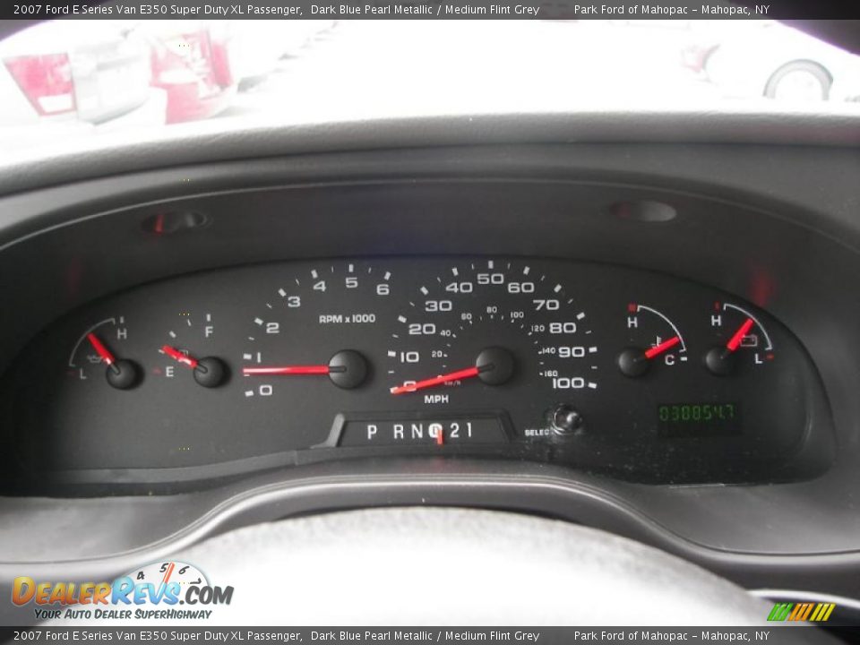 2007 Ford E Series Van E350 Super Duty XL Passenger Dark Blue Pearl Metallic / Medium Flint Grey Photo #17