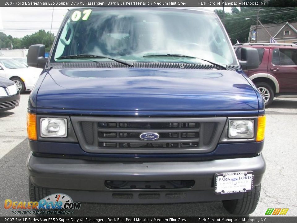 2007 Ford E Series Van E350 Super Duty XL Passenger Dark Blue Pearl Metallic / Medium Flint Grey Photo #21