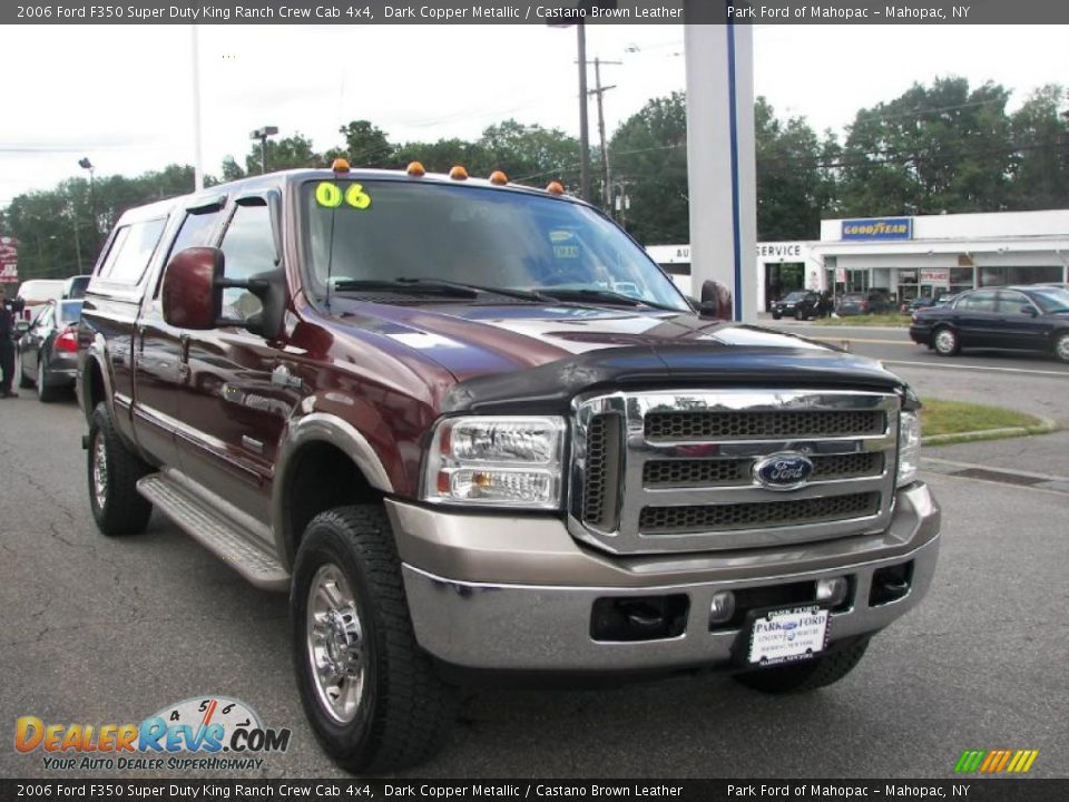 2006 Ford F350 Super Duty King Ranch Crew Cab 4x4 Dark Copper Metallic / Castano Brown Leather Photo #2