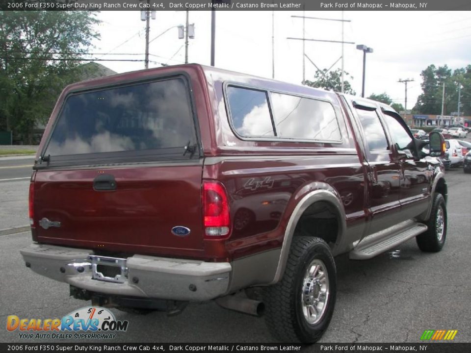 2006 Ford F350 Super Duty King Ranch Crew Cab 4x4 Dark Copper Metallic / Castano Brown Leather Photo #3