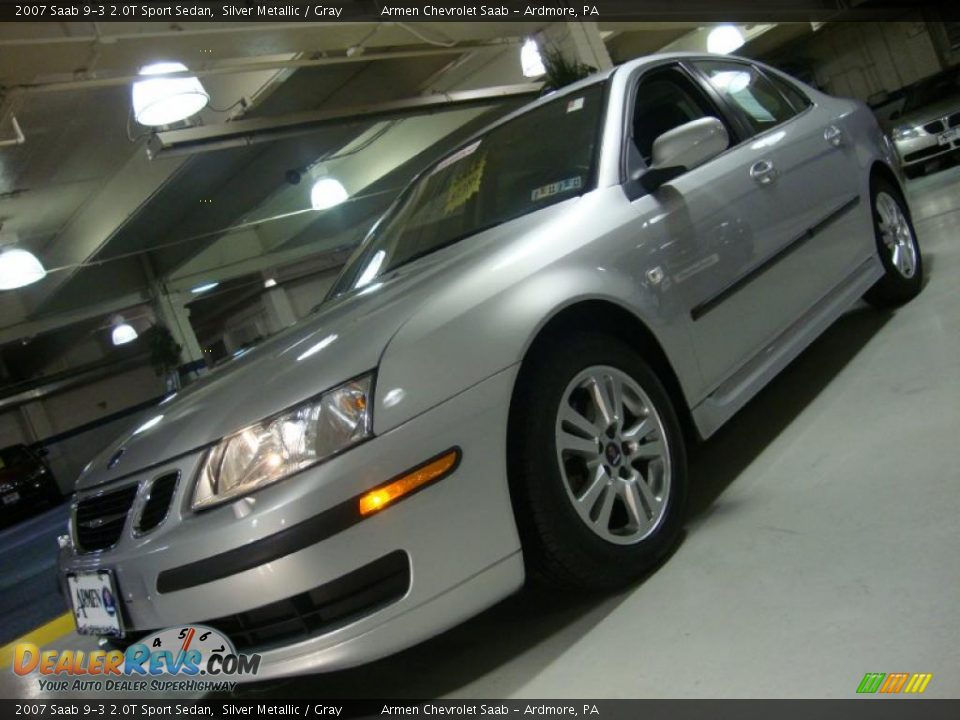 2007 Saab 9-3 2.0T Sport Sedan Silver Metallic / Gray Photo #1