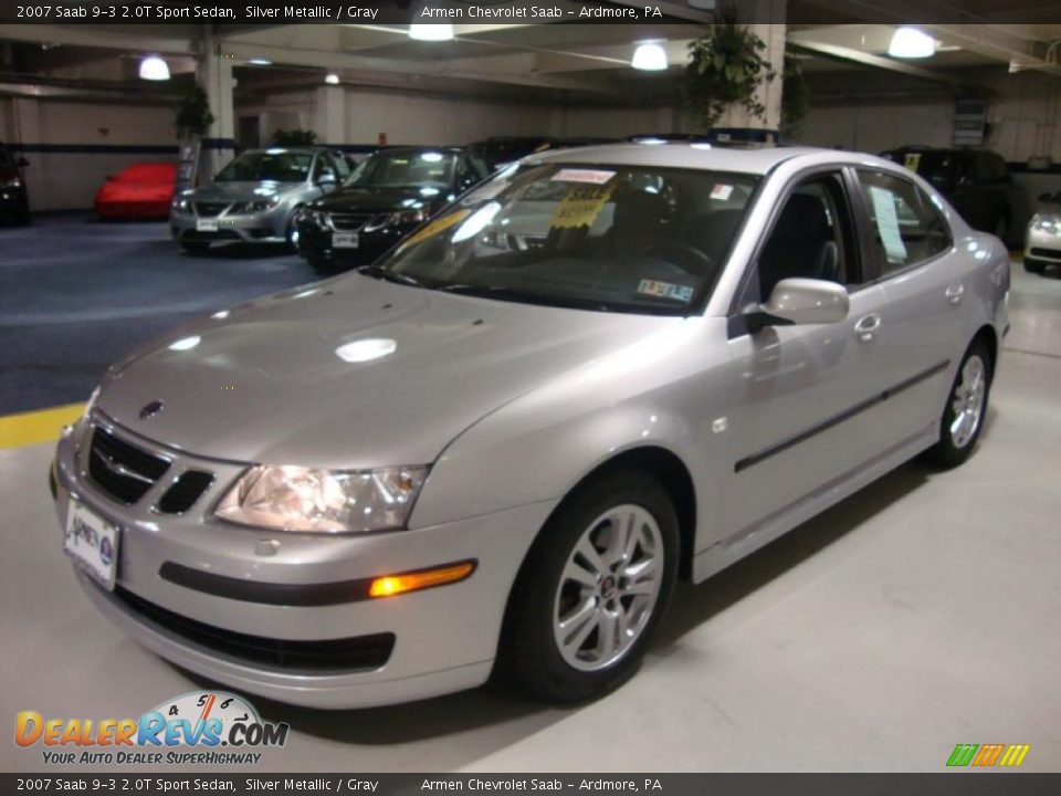 2007 Saab 9-3 2.0T Sport Sedan Silver Metallic / Gray Photo #2