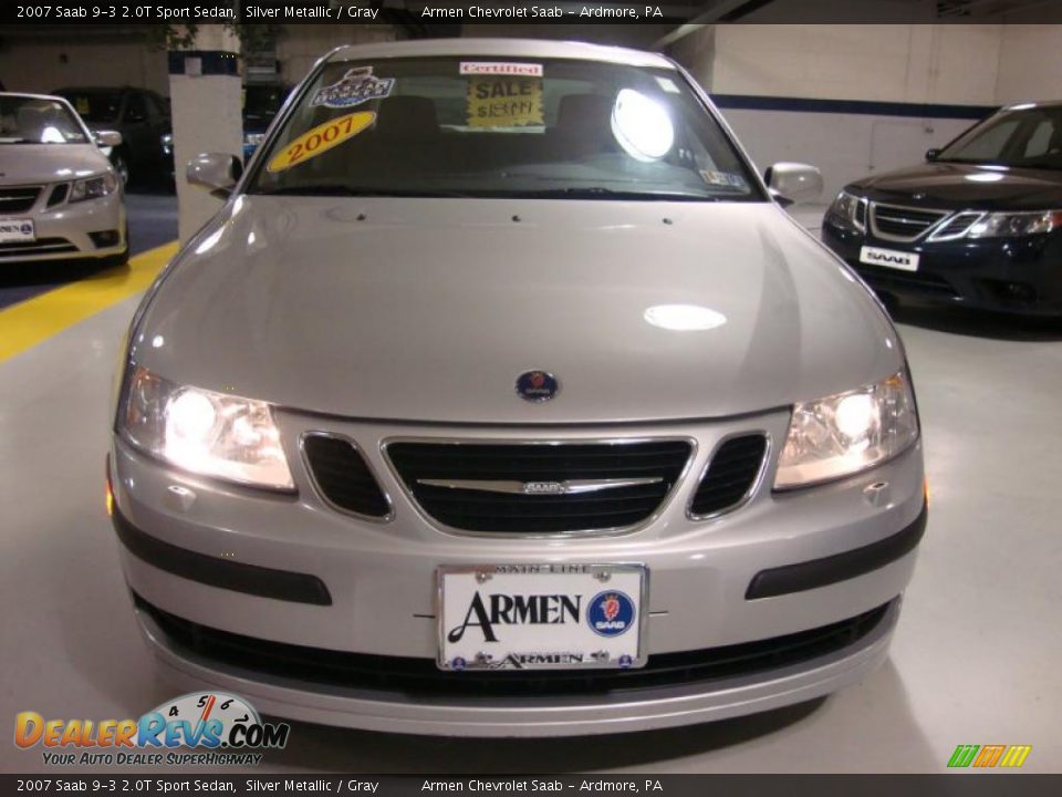 2007 Saab 9-3 2.0T Sport Sedan Silver Metallic / Gray Photo #3