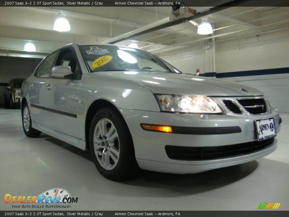 2007 Saab 9-3 2.0T Sport Sedan Silver Metallic / Gray Photo #5