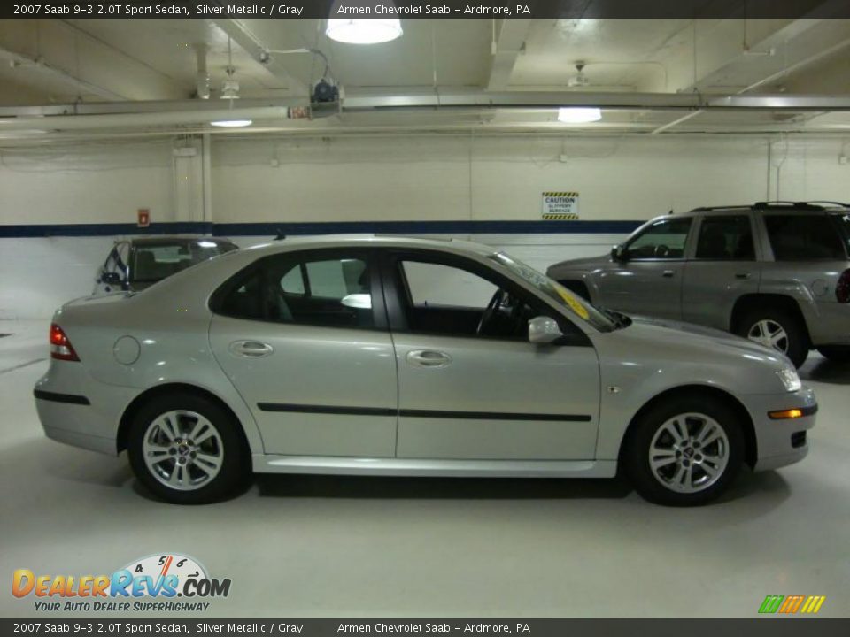 2007 Saab 9-3 2.0T Sport Sedan Silver Metallic / Gray Photo #7