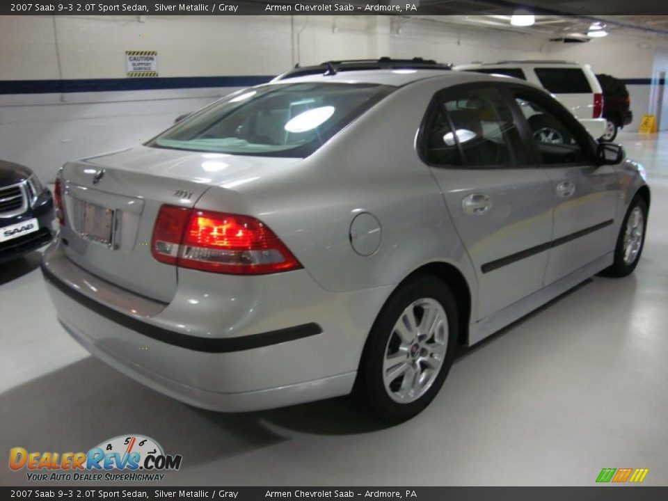 2007 Saab 9-3 2.0T Sport Sedan Silver Metallic / Gray Photo #8