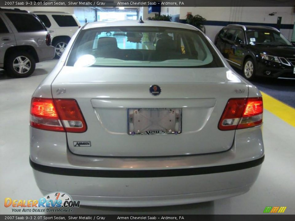 2007 Saab 9-3 2.0T Sport Sedan Silver Metallic / Gray Photo #9