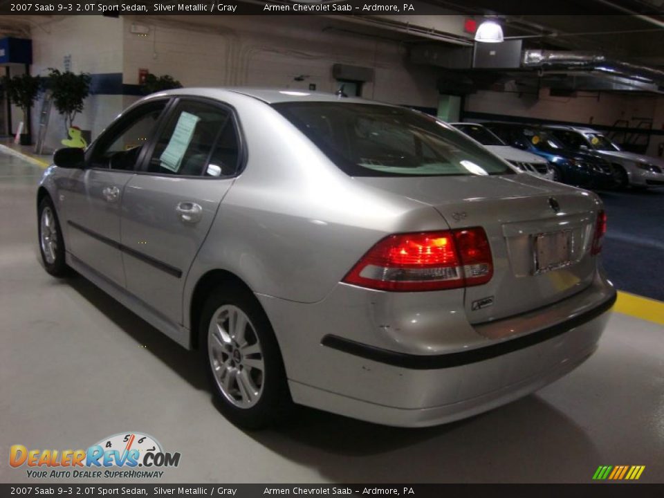 2007 Saab 9-3 2.0T Sport Sedan Silver Metallic / Gray Photo #10