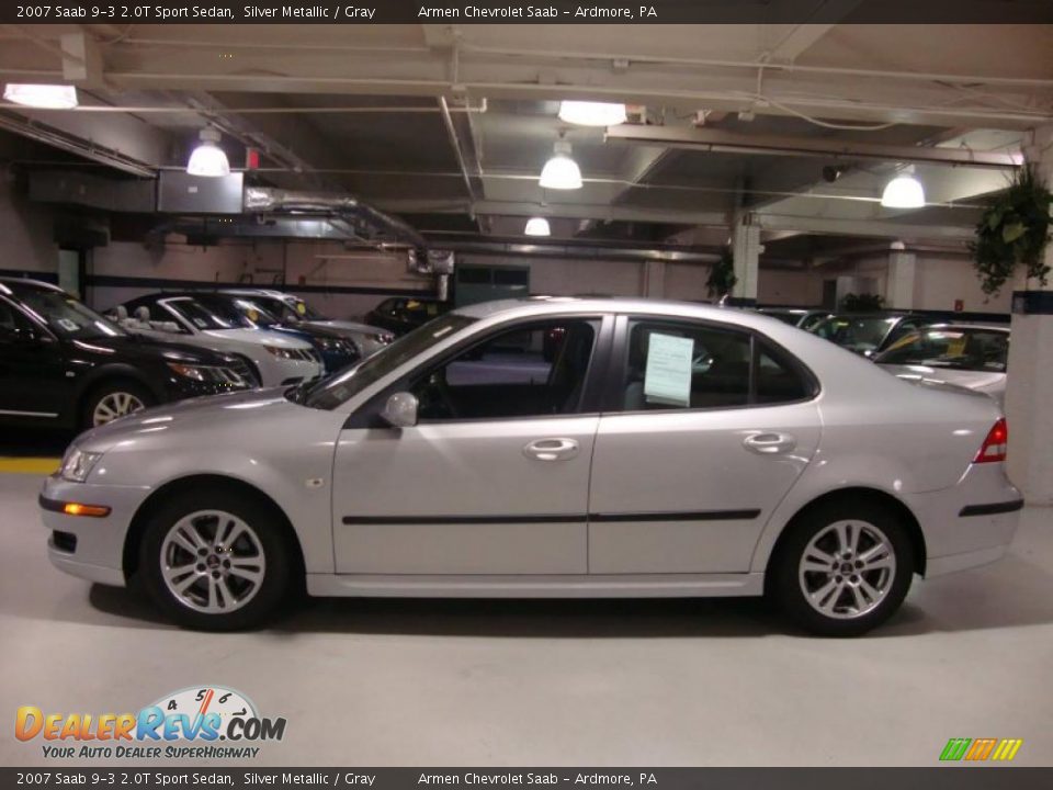 2007 Saab 9-3 2.0T Sport Sedan Silver Metallic / Gray Photo #11
