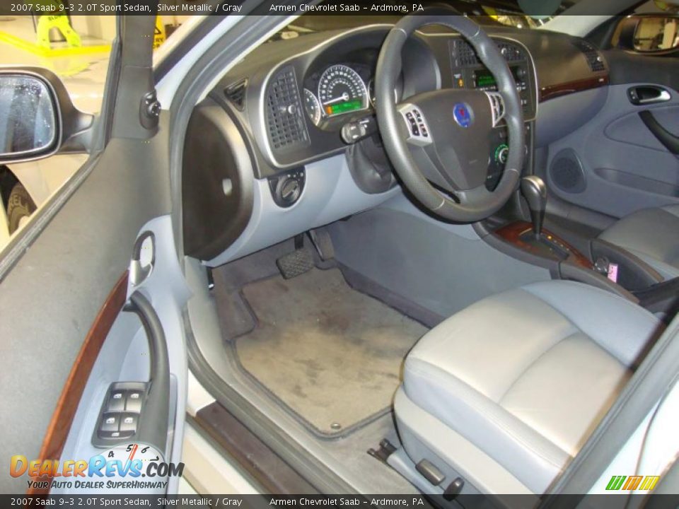 2007 Saab 9-3 2.0T Sport Sedan Silver Metallic / Gray Photo #13