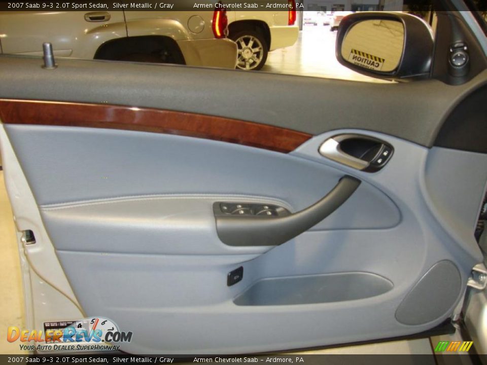 2007 Saab 9-3 2.0T Sport Sedan Silver Metallic / Gray Photo #14