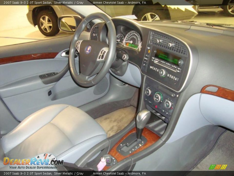 2007 Saab 9-3 2.0T Sport Sedan Silver Metallic / Gray Photo #19