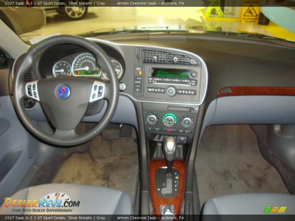 2007 Saab 9-3 2.0T Sport Sedan Silver Metallic / Gray Photo #26