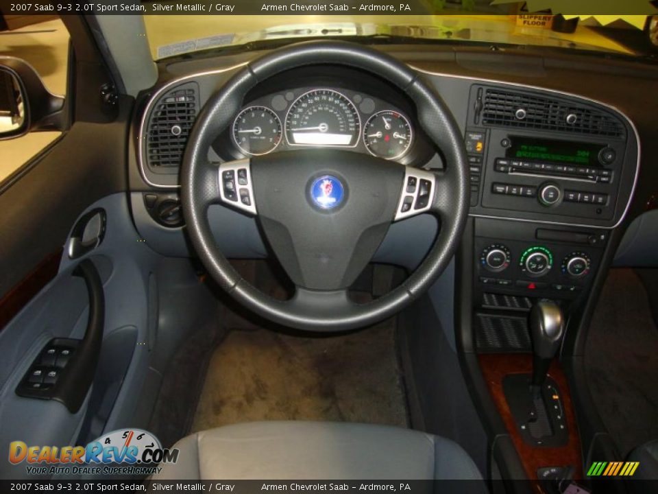 2007 Saab 9-3 2.0T Sport Sedan Silver Metallic / Gray Photo #27