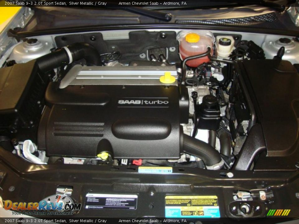 2007 Saab 9-3 2.0T Sport Sedan Silver Metallic / Gray Photo #28