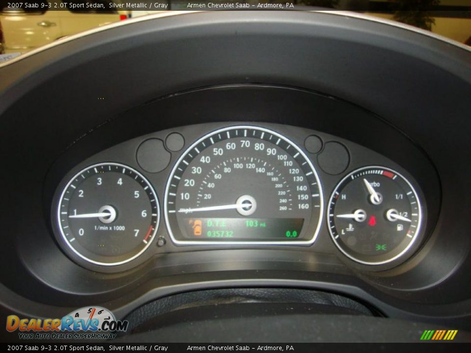 2007 Saab 9-3 2.0T Sport Sedan Silver Metallic / Gray Photo #35