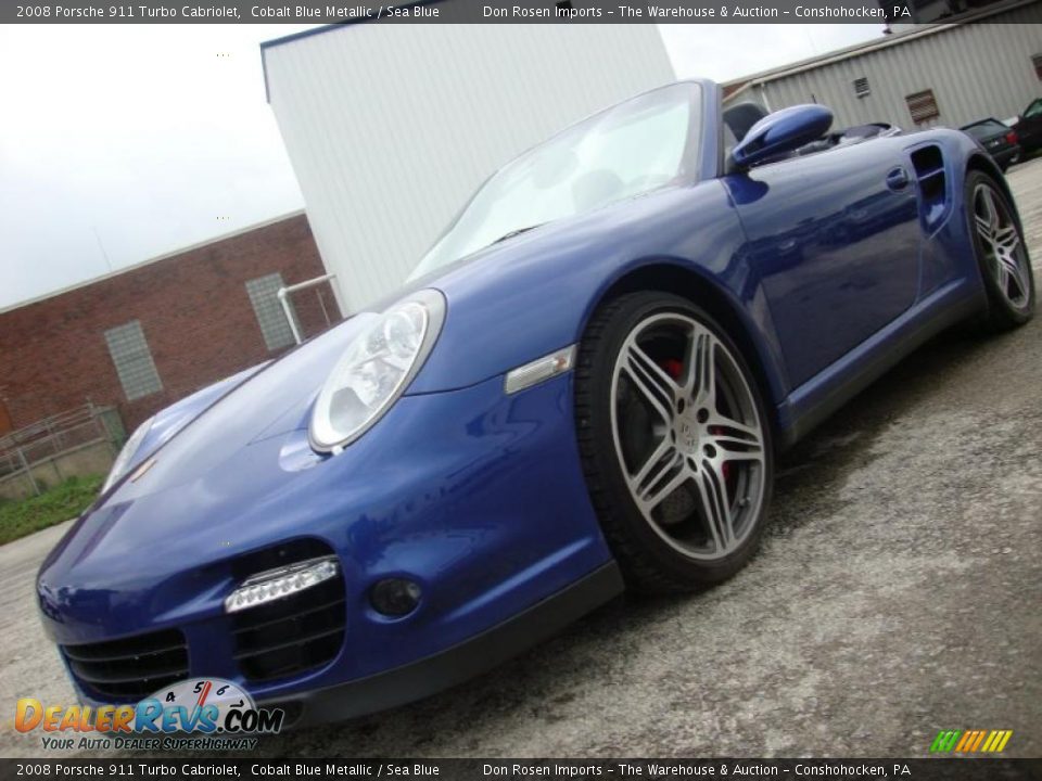 2008 Porsche 911 Turbo Cabriolet Cobalt Blue Metallic / Sea Blue Photo #1