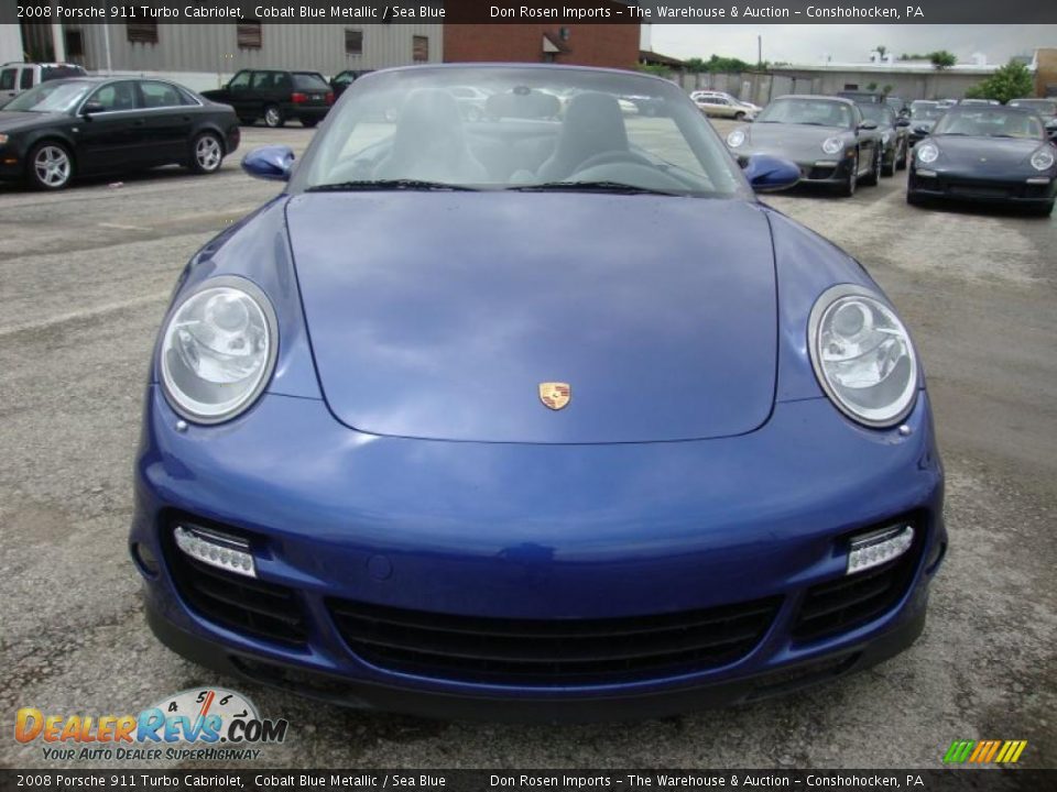 2008 Porsche 911 Turbo Cabriolet Cobalt Blue Metallic / Sea Blue Photo #3