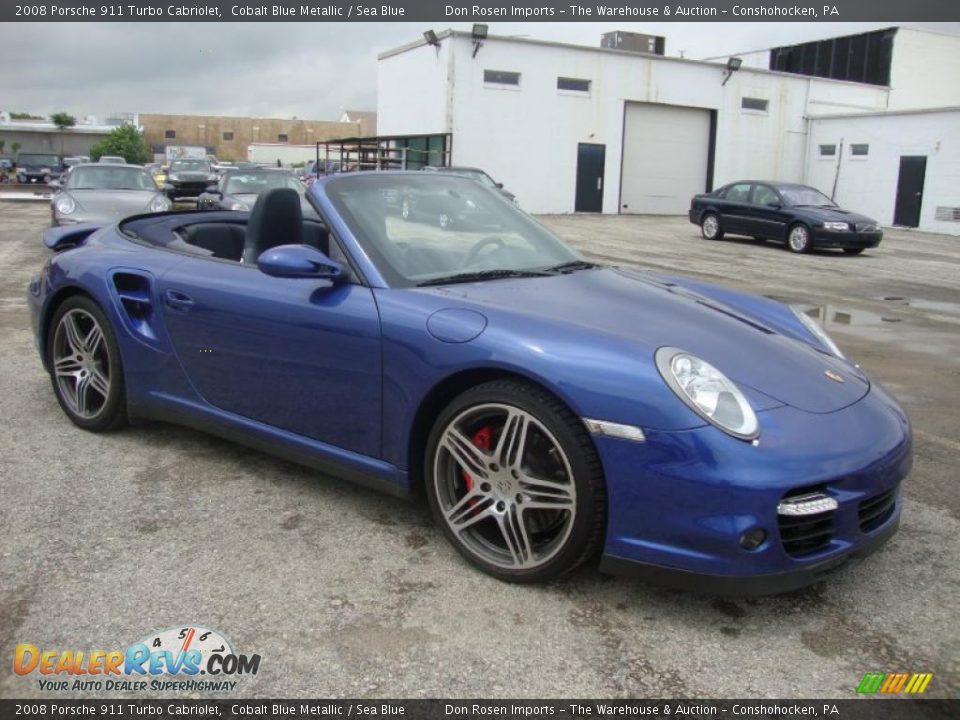 2008 Porsche 911 Turbo Cabriolet Cobalt Blue Metallic / Sea Blue Photo #6