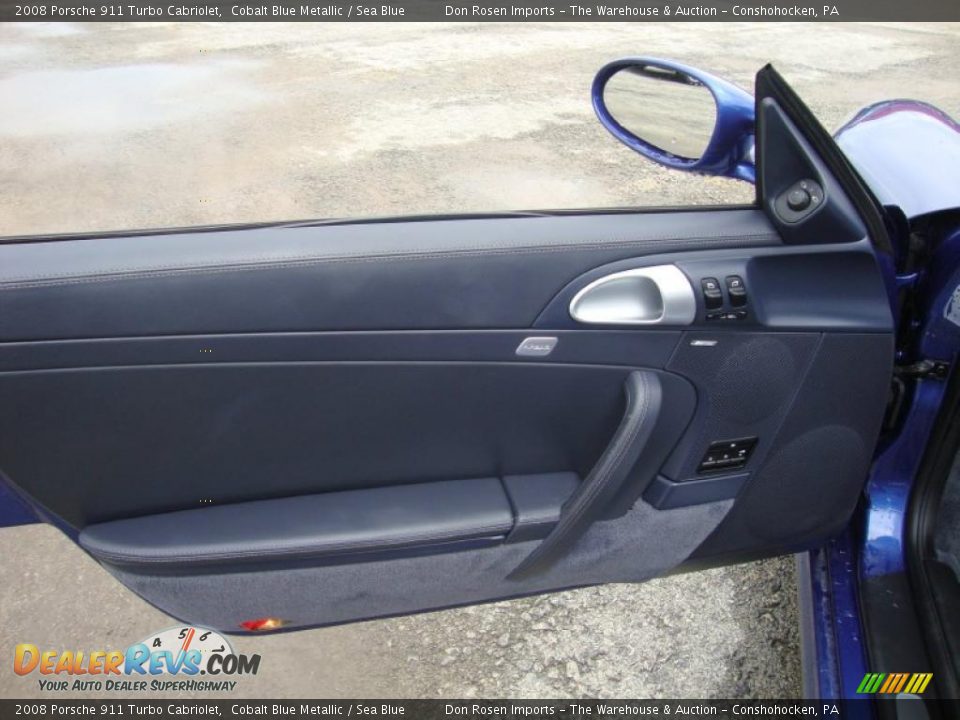 2008 Porsche 911 Turbo Cabriolet Cobalt Blue Metallic / Sea Blue Photo #14