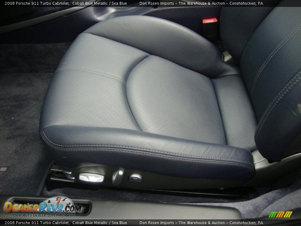 2008 Porsche 911 Turbo Cabriolet Cobalt Blue Metallic / Sea Blue Photo #16