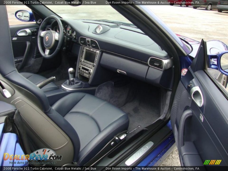 2008 Porsche 911 Turbo Cabriolet Cobalt Blue Metallic / Sea Blue Photo #18