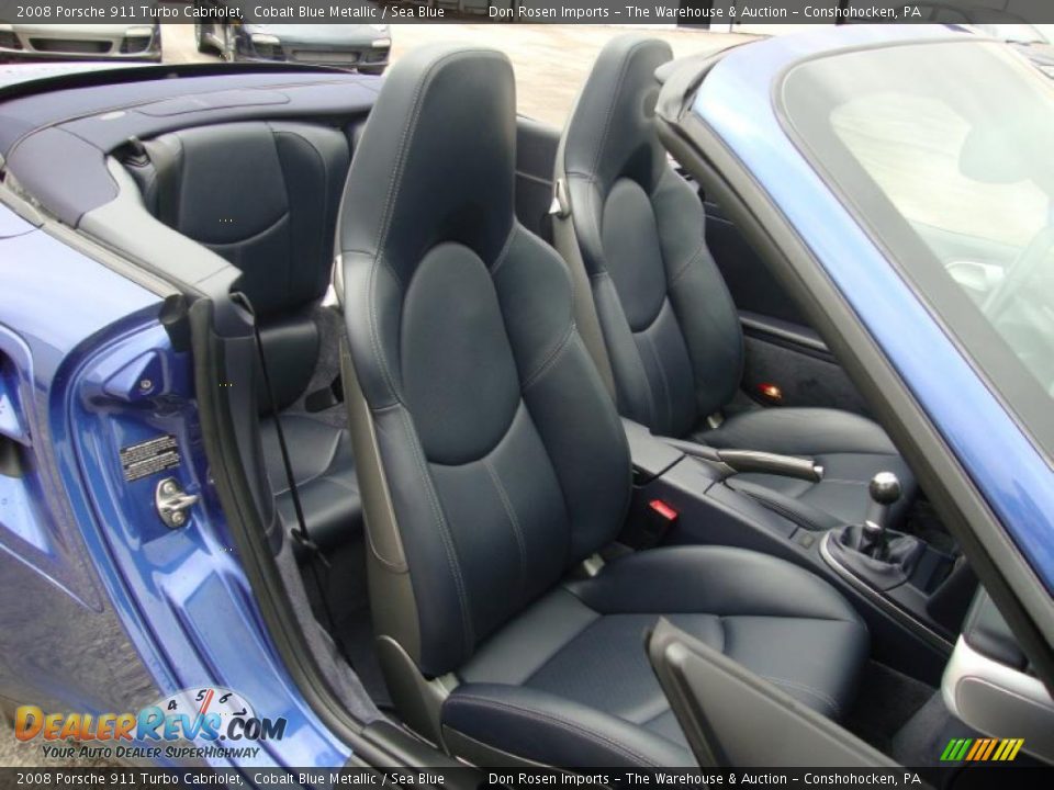 2008 Porsche 911 Turbo Cabriolet Cobalt Blue Metallic / Sea Blue Photo #21