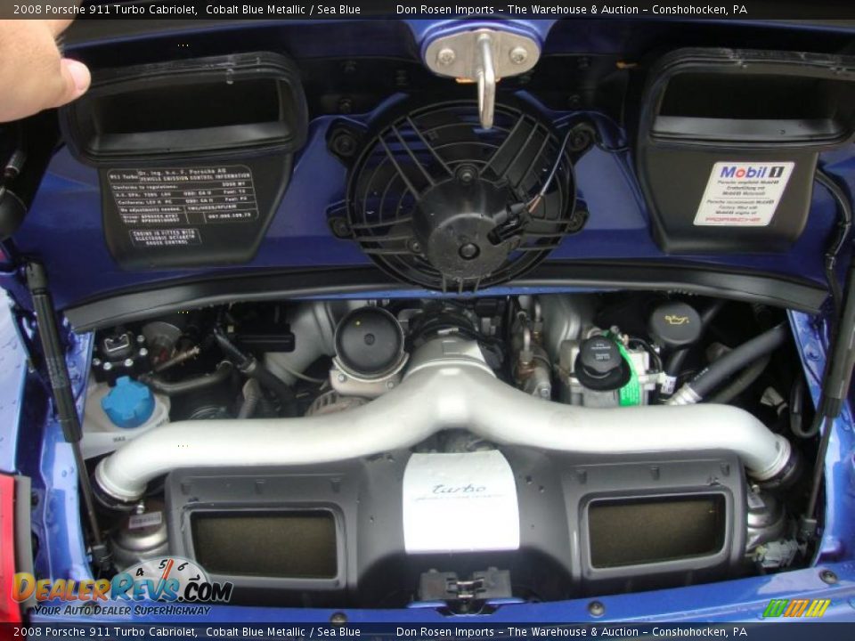 2008 Porsche 911 Turbo Cabriolet Cobalt Blue Metallic / Sea Blue Photo #23
