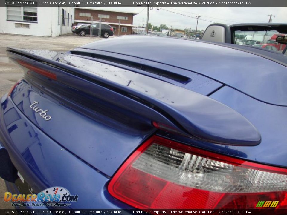 2008 Porsche 911 Turbo Cabriolet Cobalt Blue Metallic / Sea Blue Photo #25