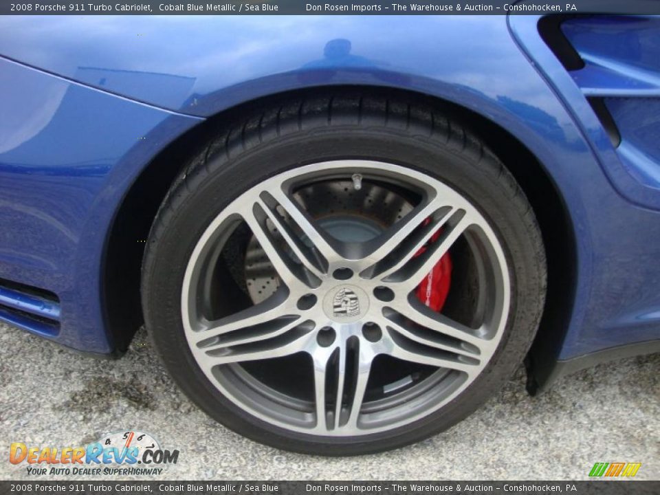 2008 Porsche 911 Turbo Cabriolet Cobalt Blue Metallic / Sea Blue Photo #26