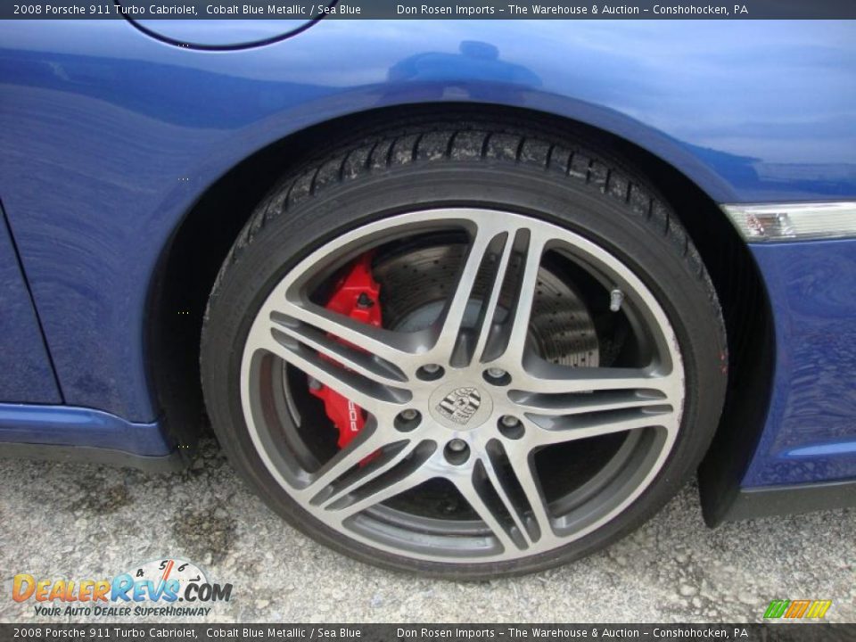 2008 Porsche 911 Turbo Cabriolet Cobalt Blue Metallic / Sea Blue Photo #27