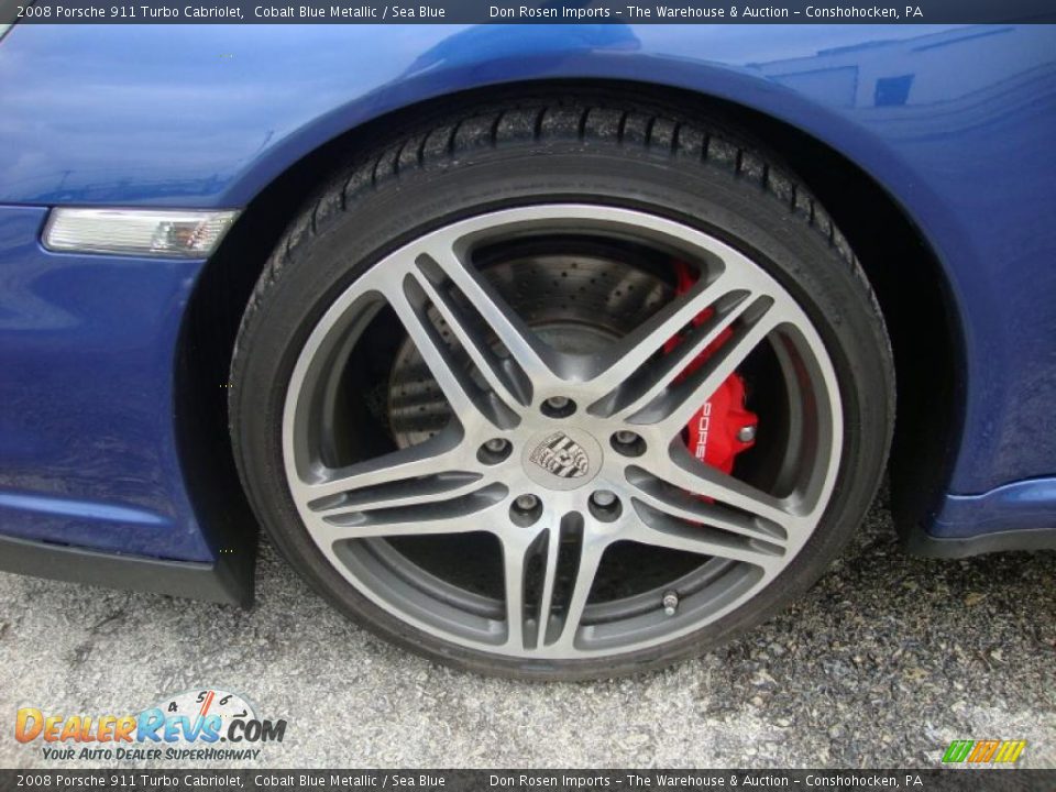 2008 Porsche 911 Turbo Cabriolet Cobalt Blue Metallic / Sea Blue Photo #29