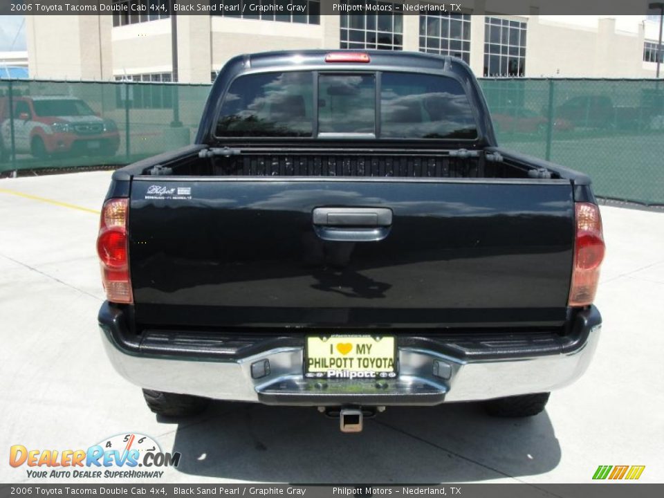 2006 Toyota Tacoma Double Cab 4x4 Black Sand Pearl / Graphite Gray Photo #4