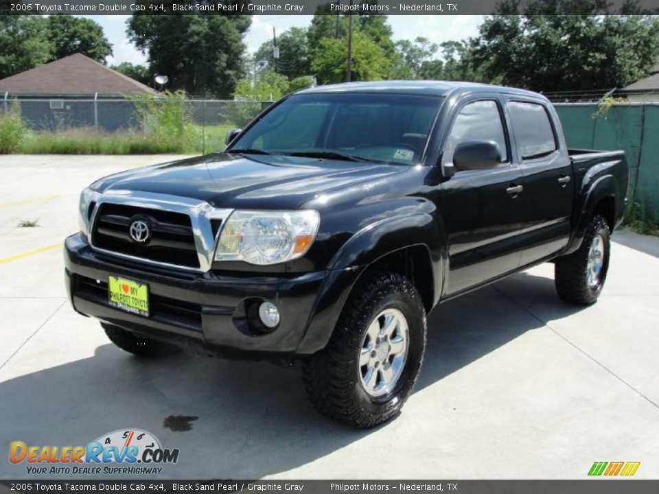 2006 Toyota Tacoma Double Cab 4x4 Black Sand Pearl / Graphite Gray Photo #7
