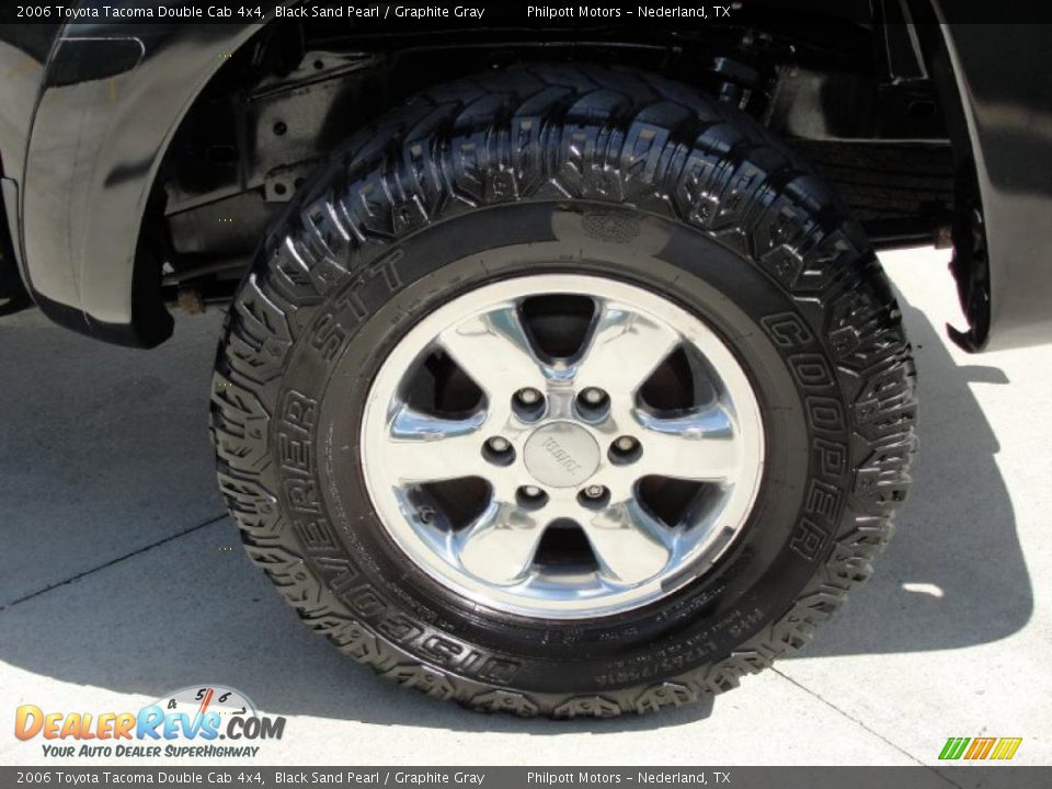 2006 Toyota Tacoma Double Cab 4x4 Black Sand Pearl / Graphite Gray Photo #15