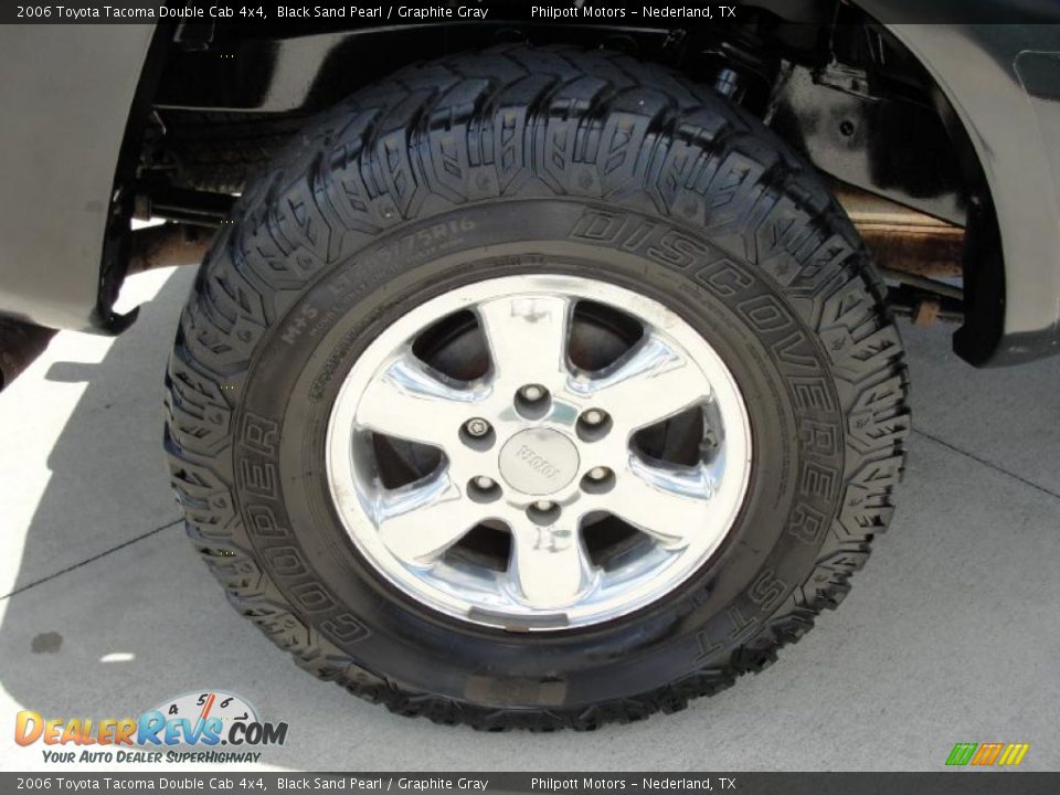 2006 Toyota Tacoma Double Cab 4x4 Black Sand Pearl / Graphite Gray Photo #16