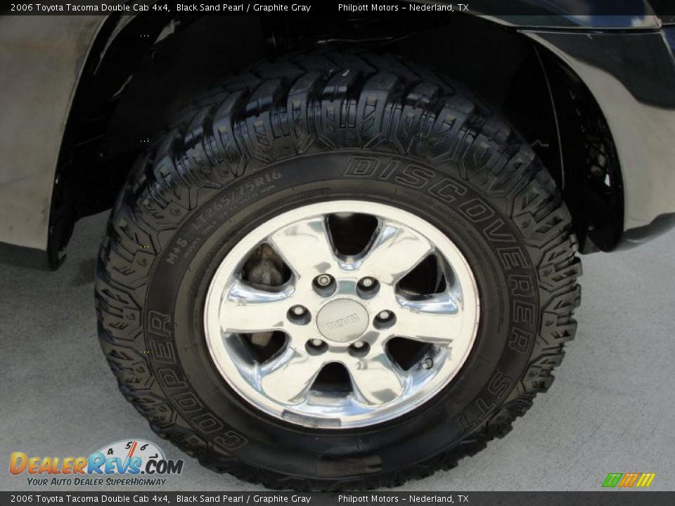2006 Toyota Tacoma Double Cab 4x4 Black Sand Pearl / Graphite Gray Photo #17