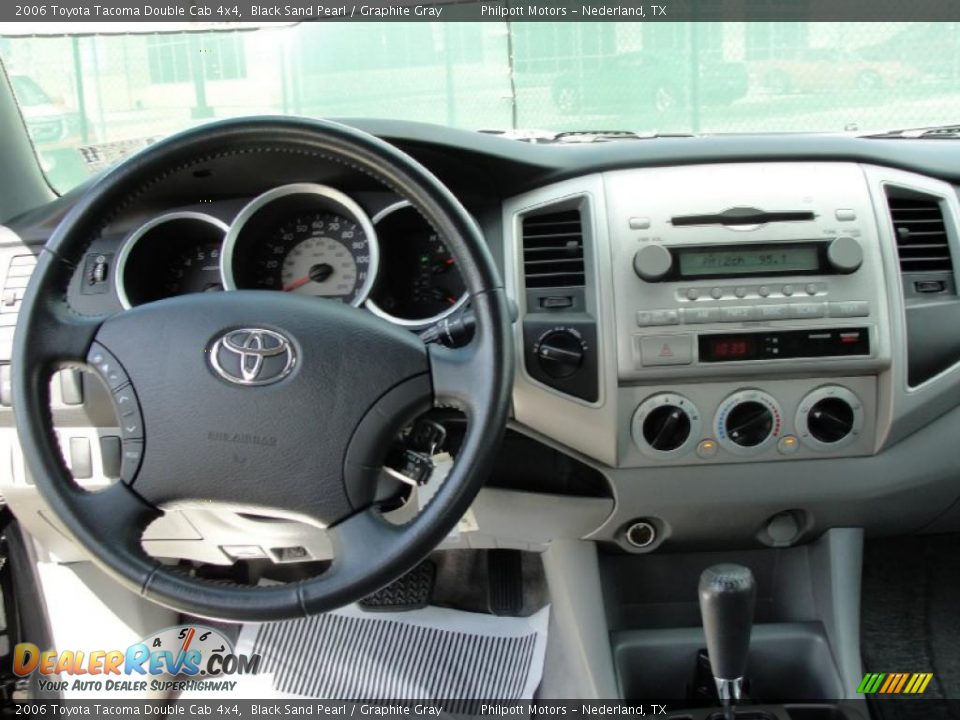 2006 Toyota Tacoma Double Cab 4x4 Black Sand Pearl / Graphite Gray Photo #35