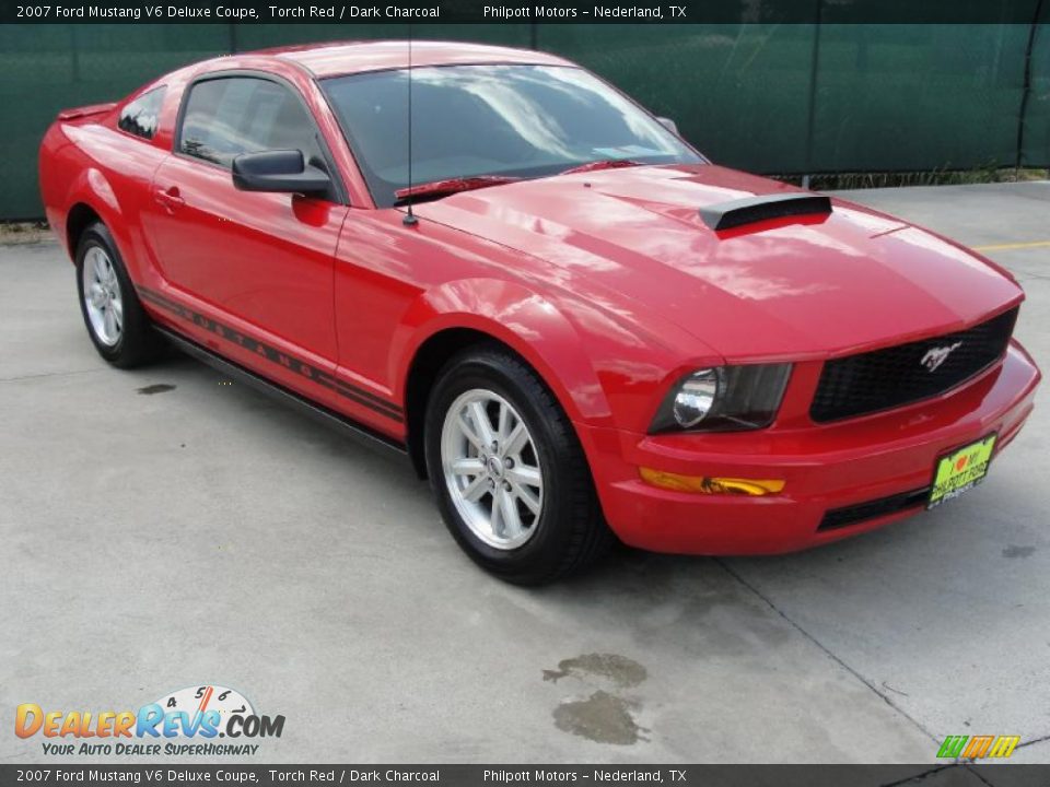 2007 Ford Mustang V6 Deluxe Coupe Torch Red / Dark Charcoal Photo #1