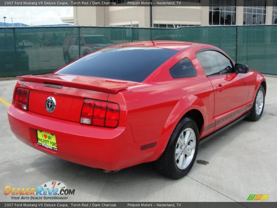 2007 Ford Mustang V6 Deluxe Coupe Torch Red / Dark Charcoal Photo #3