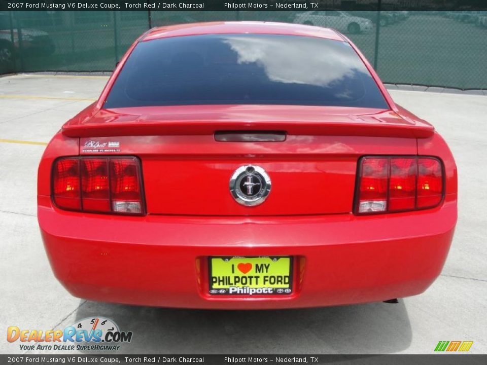 2007 Ford Mustang V6 Deluxe Coupe Torch Red / Dark Charcoal Photo #4