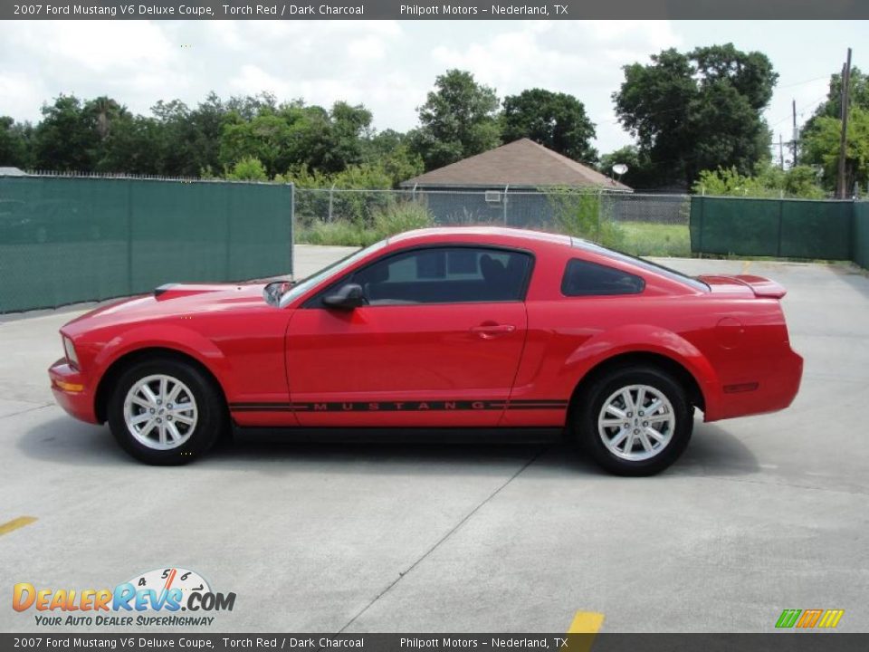 2007 Ford Mustang V6 Deluxe Coupe Torch Red / Dark Charcoal Photo #6