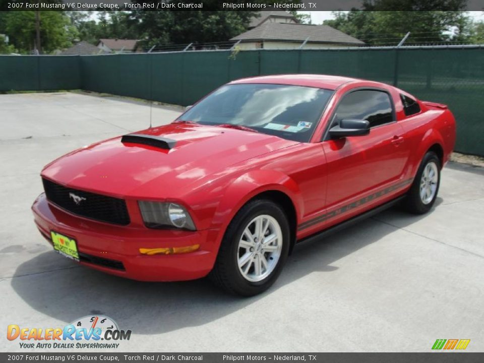 2007 Ford Mustang V6 Deluxe Coupe Torch Red / Dark Charcoal Photo #7