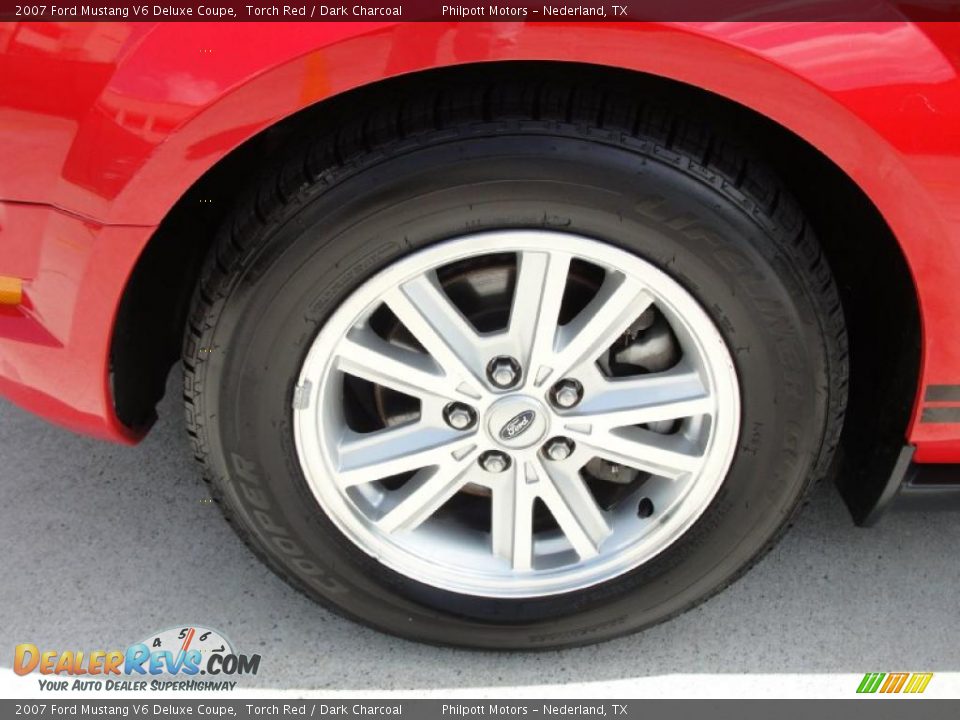 2007 Ford Mustang V6 Deluxe Coupe Torch Red / Dark Charcoal Photo #12