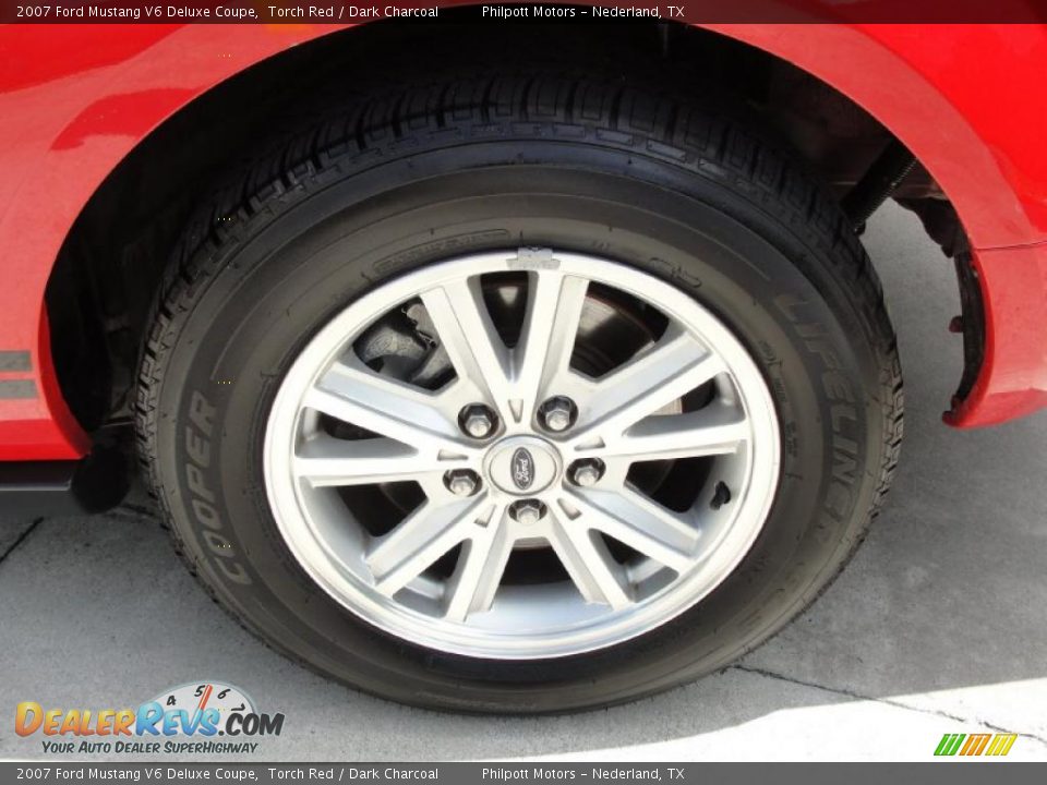 2007 Ford Mustang V6 Deluxe Coupe Torch Red / Dark Charcoal Photo #13