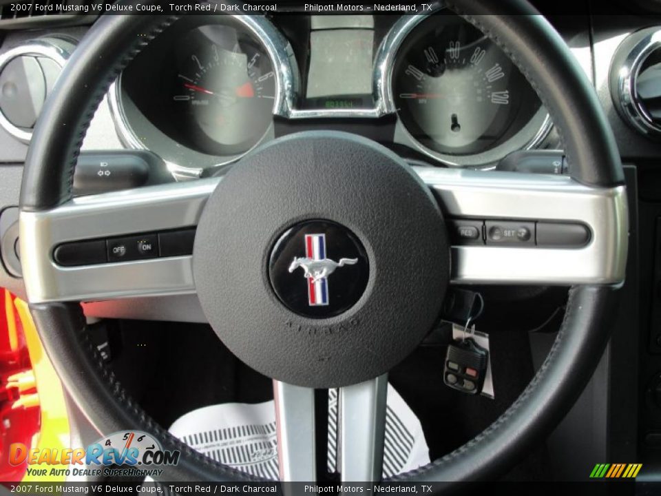 2007 Ford Mustang V6 Deluxe Coupe Torch Red / Dark Charcoal Photo #34